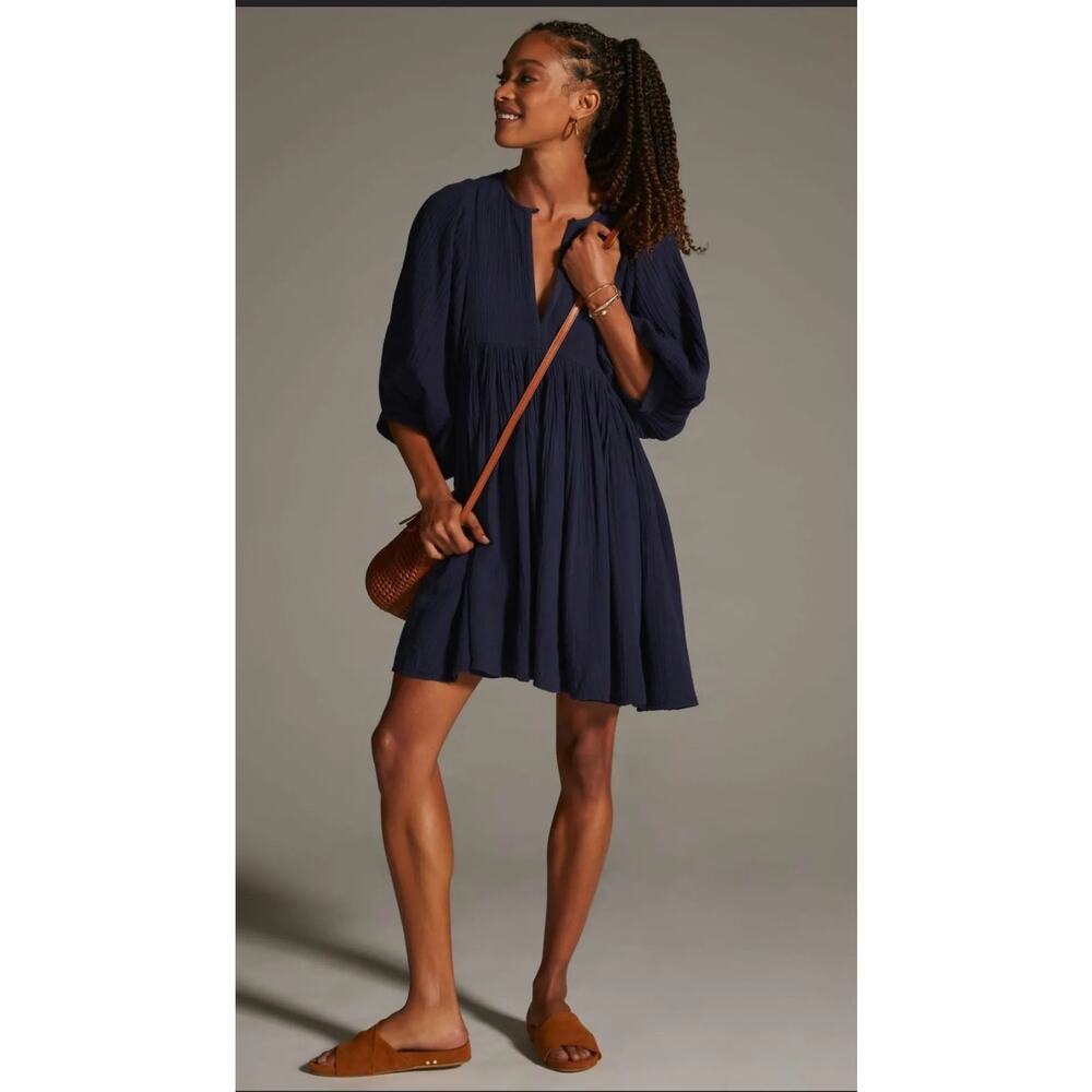 Sundry Anthropologie Gauzy Boho Tunic Dress